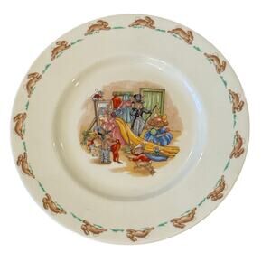 Royal Doulton Bunnykins Plate "Dressing Up" pattern 8" plate 1936